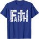 Retro Faith Religious Christian Cross Graphic Women T-Shirt - T-Shirt | Royal