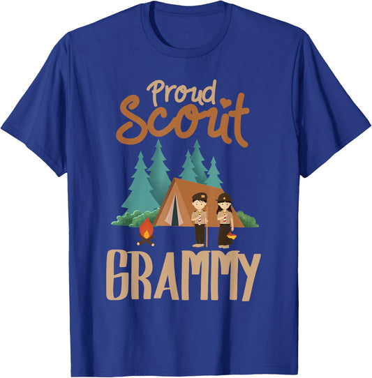 Proud Scout Grammy Camping Scout Scouting Leader Adventure T-Shirt - T-Shirt | Royal