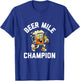 Beer Mile Champion Funny Race Running Beer Drinking T-Shirt - T-Shirt | Royal
