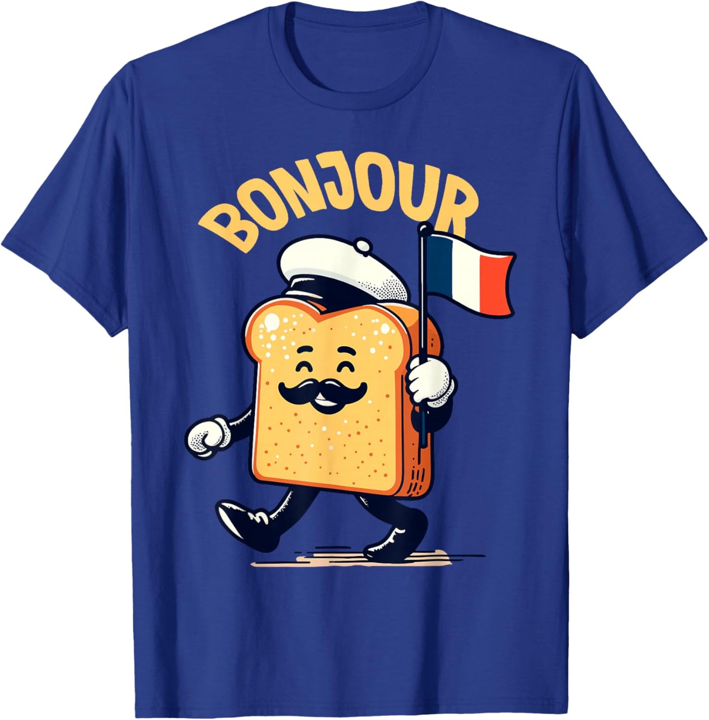 french bread toast bon jour cute kawaii French bread toast T-Shirt - T-Shirt | Royal