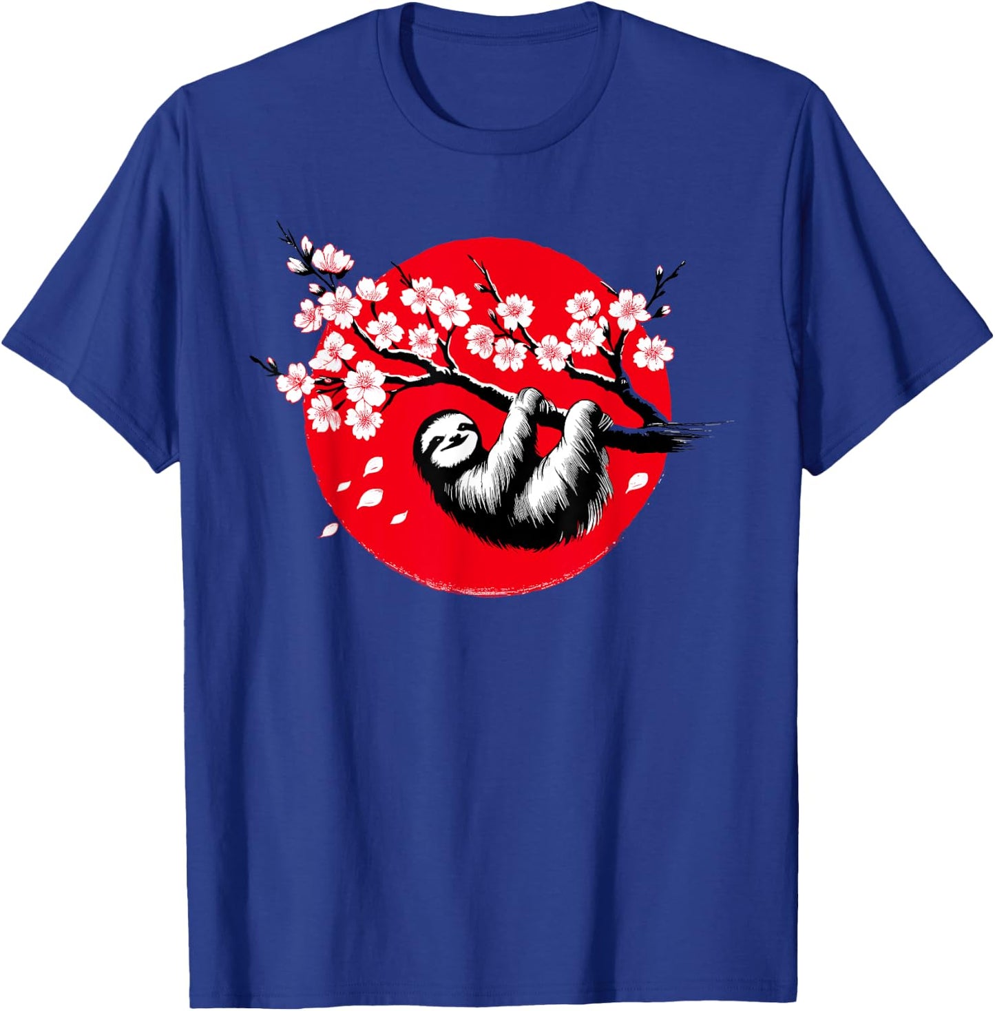 Kawaii Sloth Anime Japan Sakura Men Women Kids Funny Sloth T-Shirt - T-Shirt | Royal