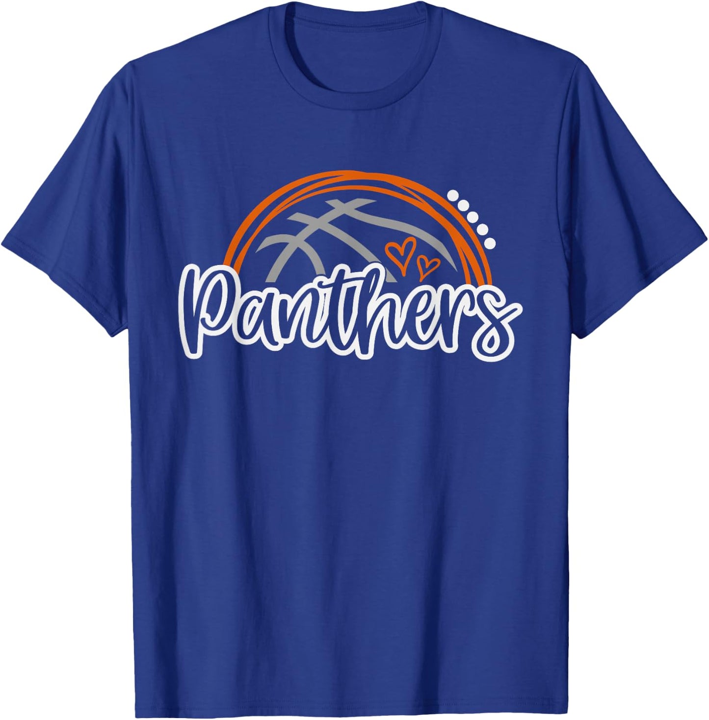 Basketball Panther School Sports Fan Team Spirit T-Shirt - T-Shirt | Royal