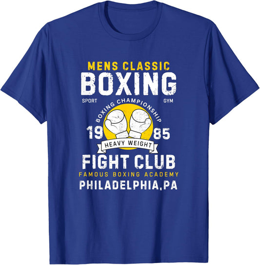 Vintage Style Boxing Gloves Heavyweight Philadelphia T-Shirt - T-Shirt | Royal