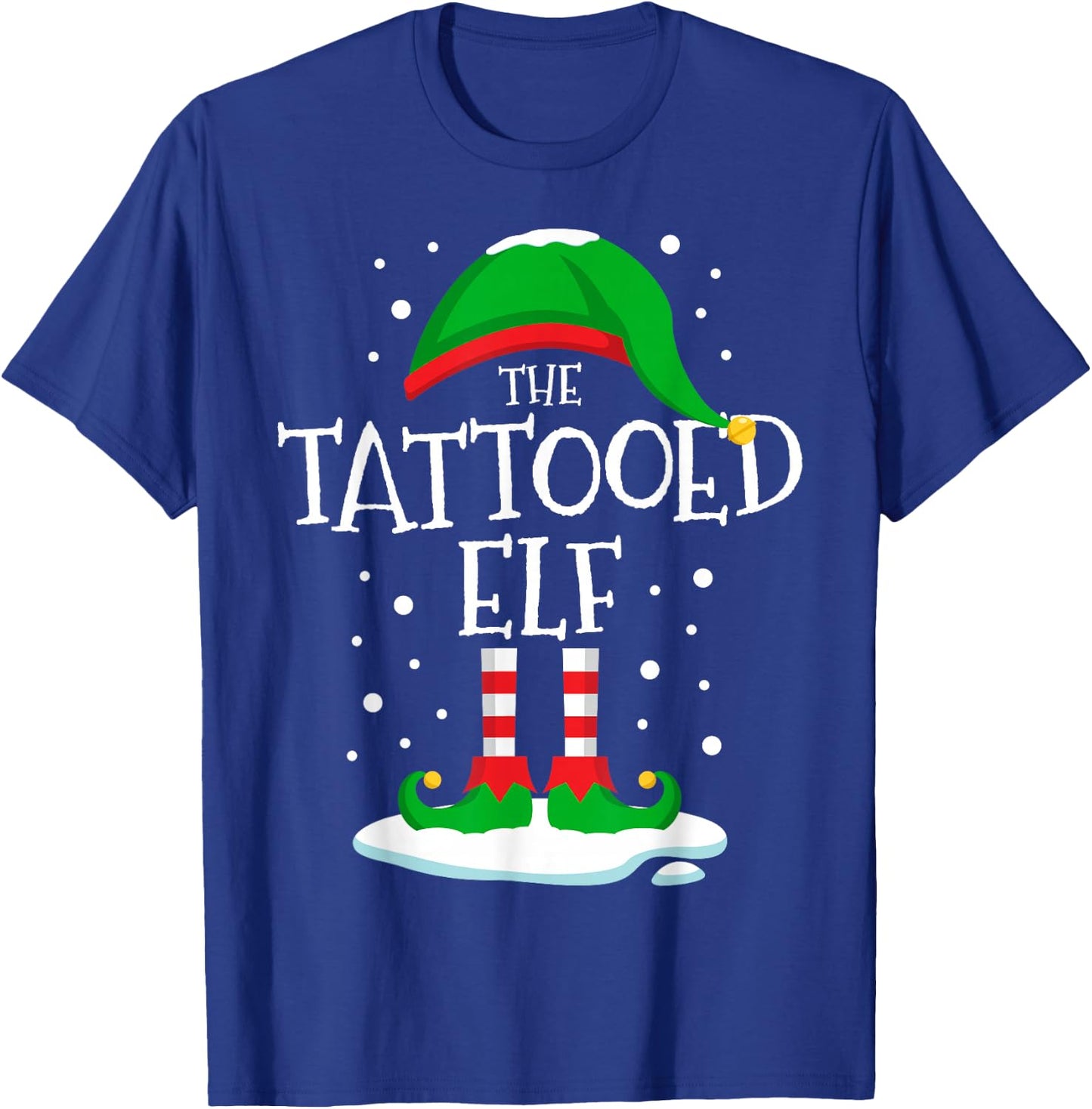 The Tattooed Elf Christmas Family Matching Xmas Tattoo Funny T-Shirt - T-Shirt | Royal