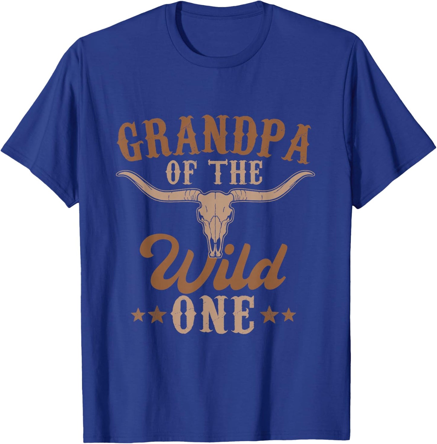 Grandpa Of The Wild One Cowboy Western Rodeo Party Matching T-Shirt - T-Shirt | Royal