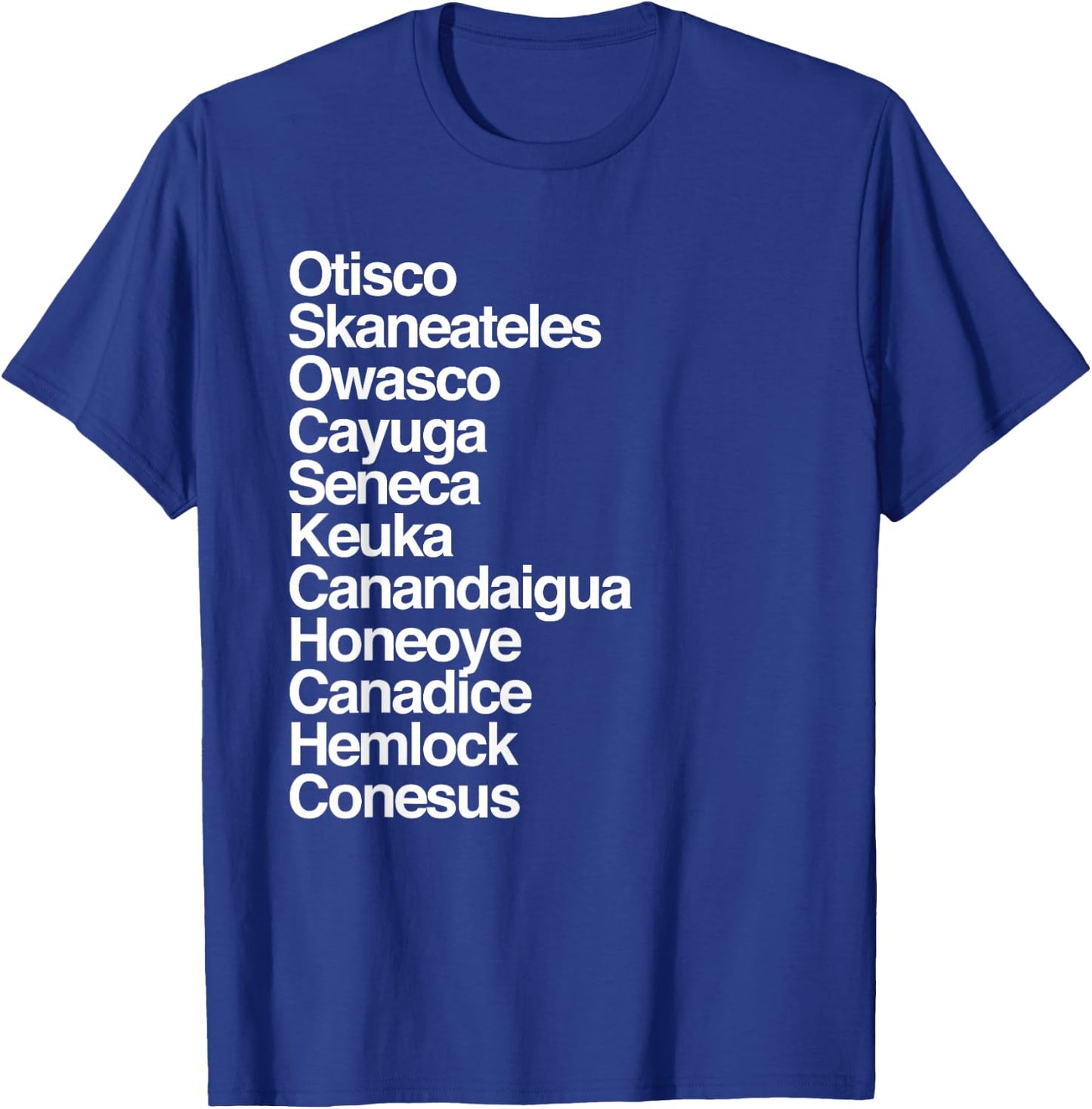Finger Lakes NY Finger Lakes Region Cayuga Seneca Keuka T-Shirt - T-Shirt | Royal