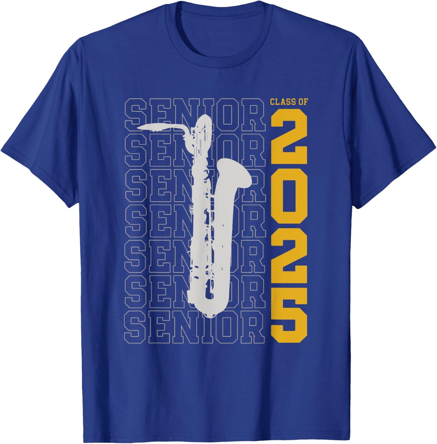 Class of 2025 Senior Baritone Saxophone for Bari Sax Player T-Shirt - T-Shirt | Royal