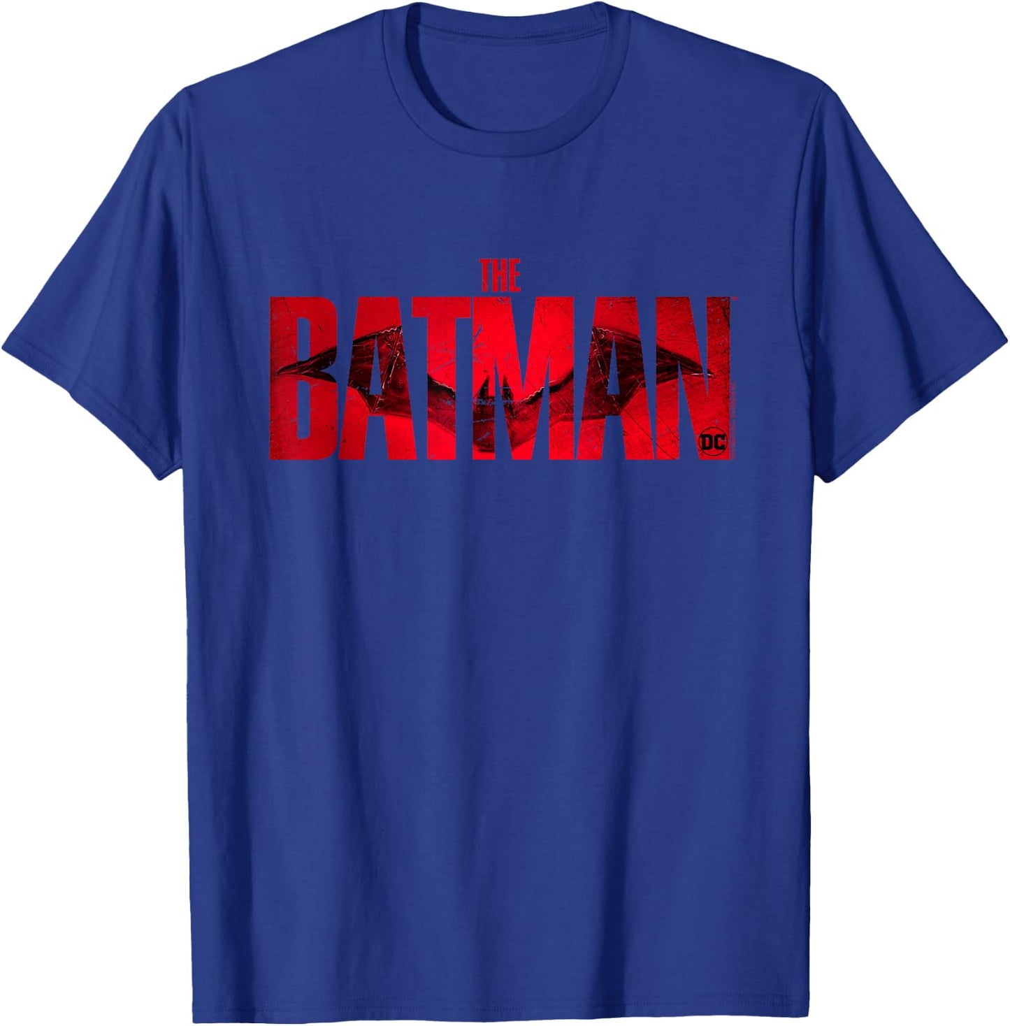 The Batman Crimson Drawn Bat Logo Small T-Shirt - T-Shirt | Royal