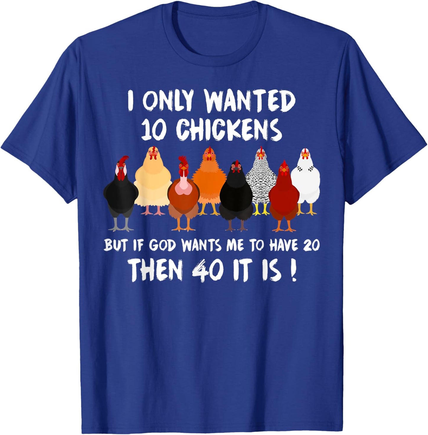 Funny Chicken Gifts Women Poultry Chickens Farmer T-Shirt - T-Shirt | Royal