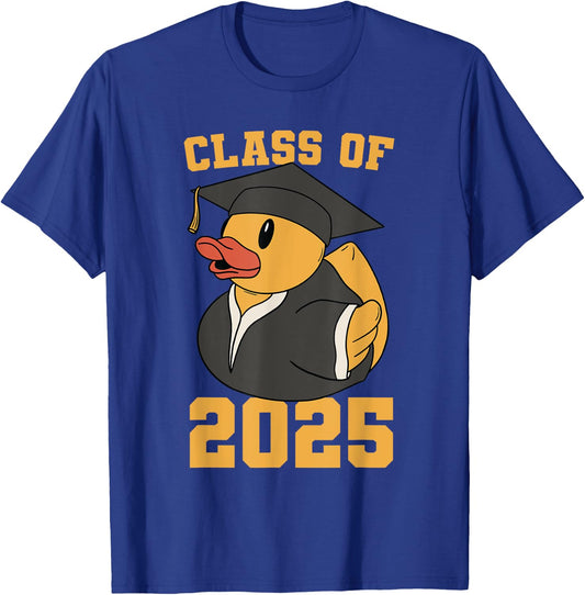 Rubber Duck Class of 2025 Senior 2025 Graduation Year Senior T-Shirt - T-Shirt | Royal