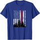 Fireman Patriotic American Flag Quote Wildland Firefighter T-Shirt - T-Shirt | Royal