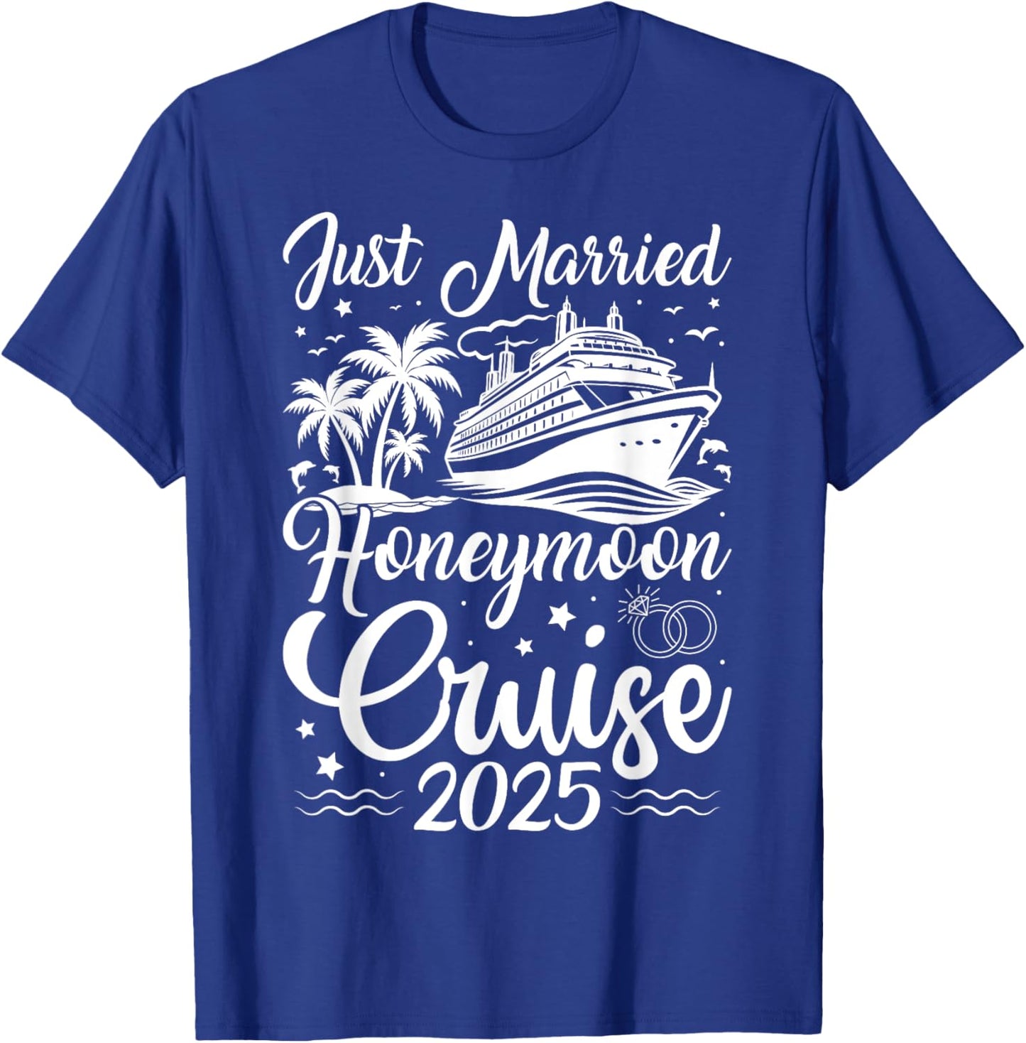 First Family Cruise for Married Couples 2025 - Adults - Black - Small - Short Sleeve - - Honeymoon Cruise Theme - Newlyweds, Couples, Honeymooners, Cruisers T-Shirt - T-Shirt | Royal