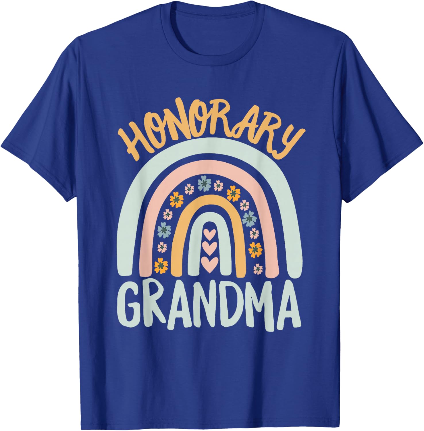 Honorary Grandma Foster Granddaughter Grandson Boho Rainbow T-Shirt - T-Shirt | Royal