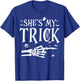 She's My Trick Skeleton Hand Halloween Costume Couples T-Shirt - T-Shirt | Royal