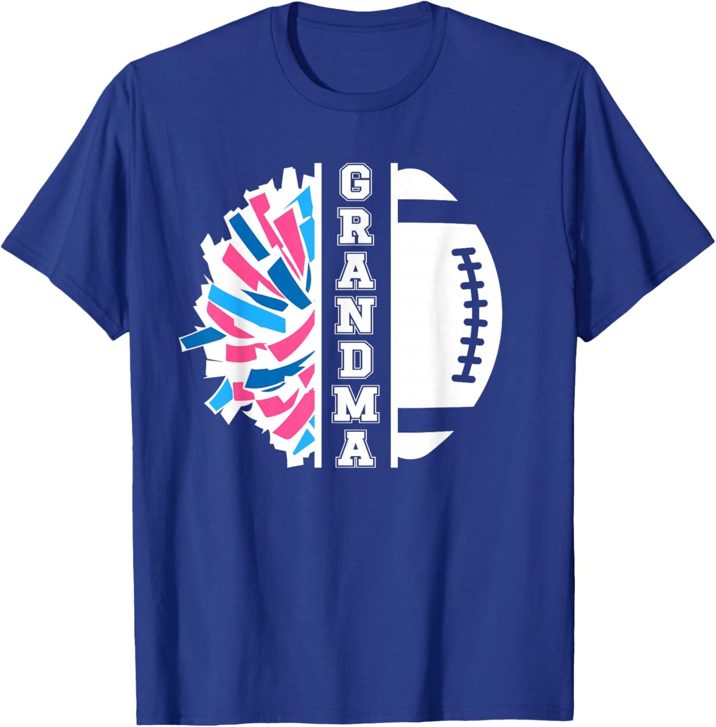 Football And Cheer Grandma Cheerleading And Football Grandma T-Shirt - T-Shirt | Royal