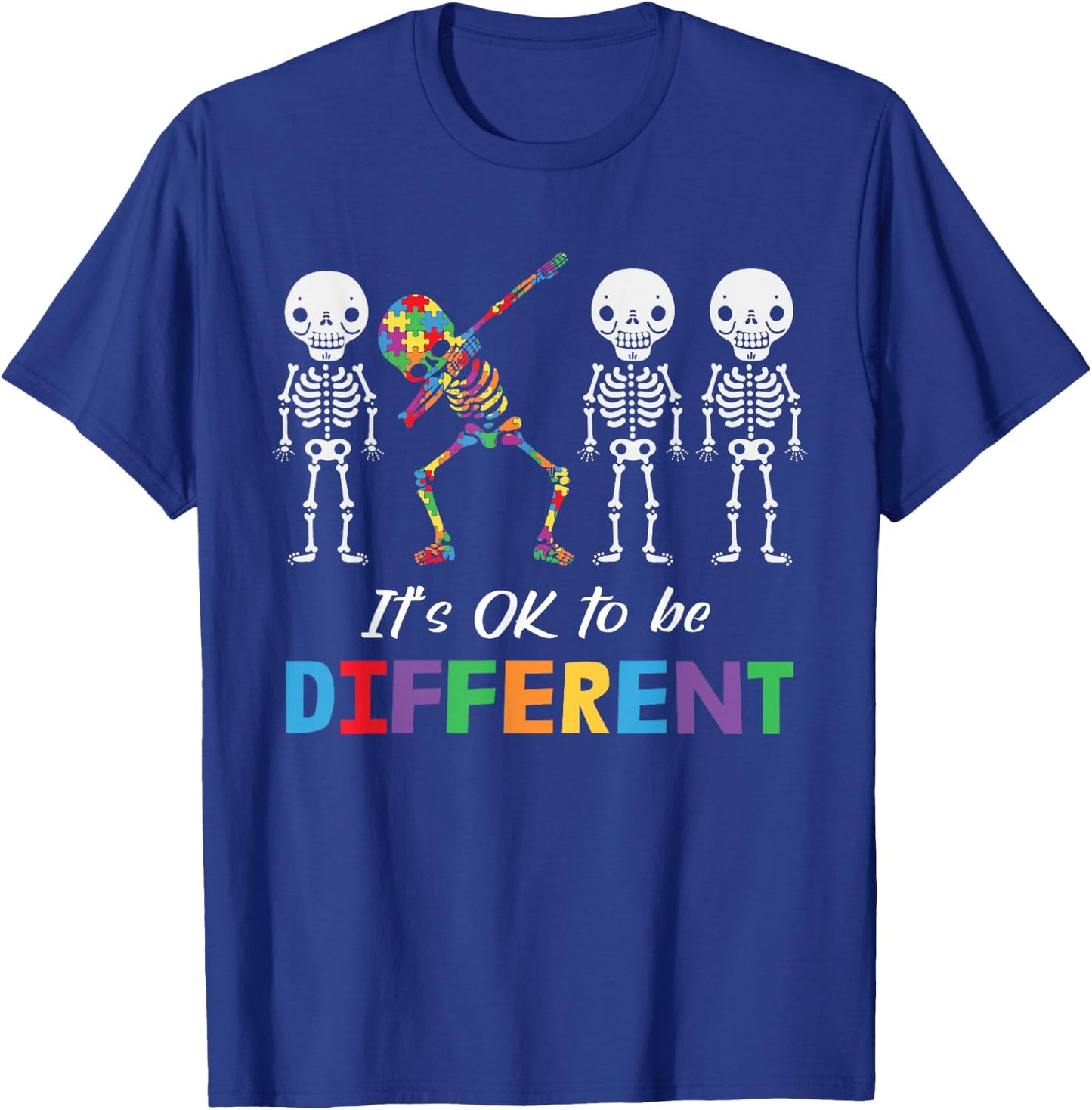 Autism Awareness Shirt Women Kid Its Ok To Be Different T-Shirt - T-Shirt | Royal