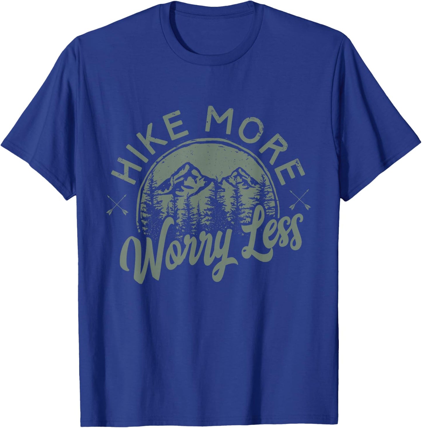 Hike More Worry Less T-Shirt - T-Shirt | Royal