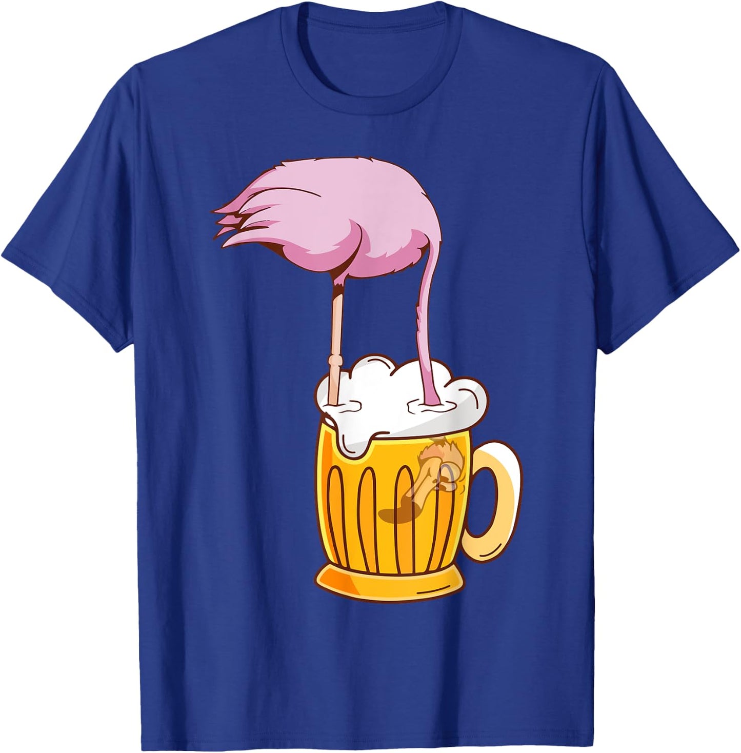 Flamingo Beer, Pink Flamingo Drink T-Shirt - T-Shirt | Royal