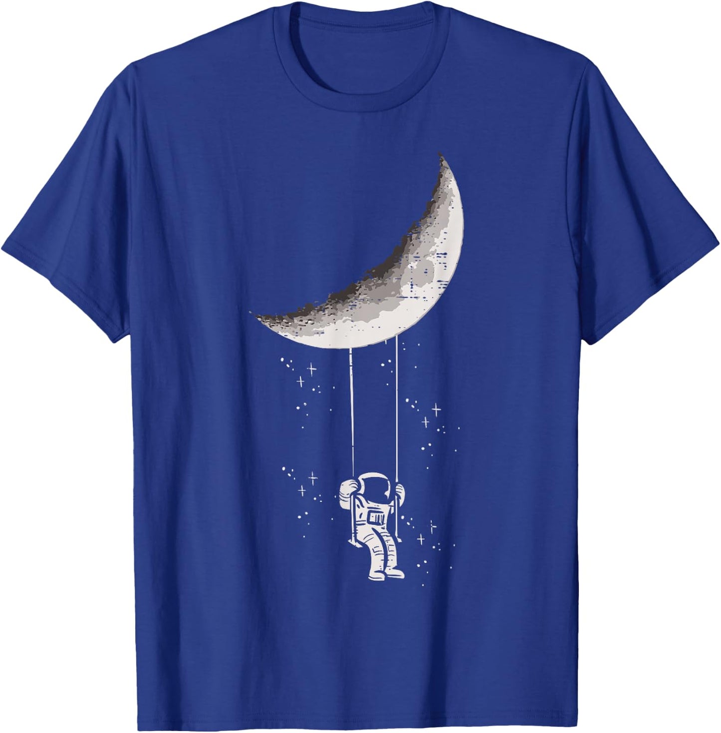 Moon Swing Space Astronaut Spaceman Men Women Kids Youth T-Shirt - T-Shirt | Royal