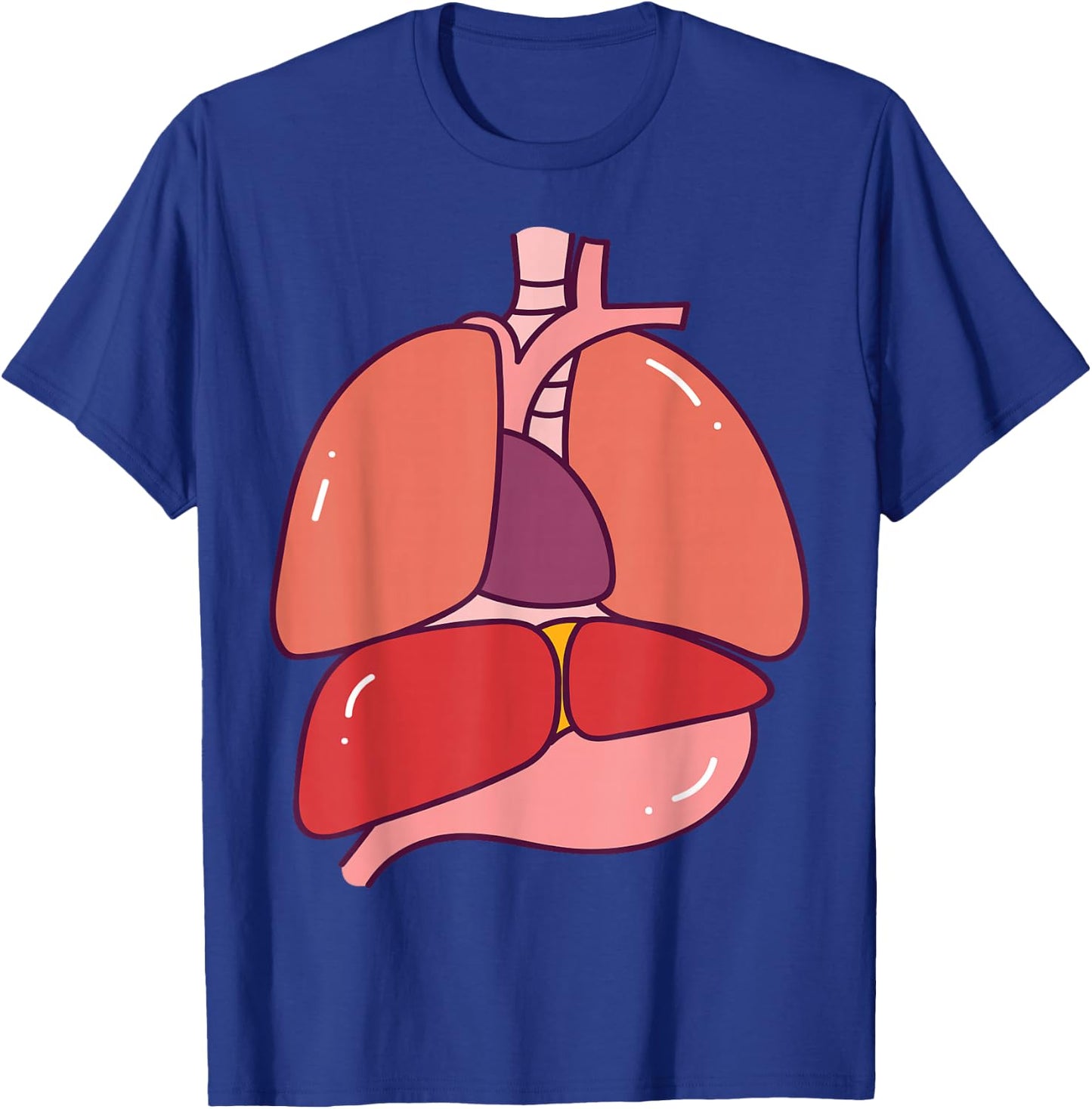 Human Body Anatomy: Illustrated Internal Organs Halloween T-Shirt - T-Shirt | Royal