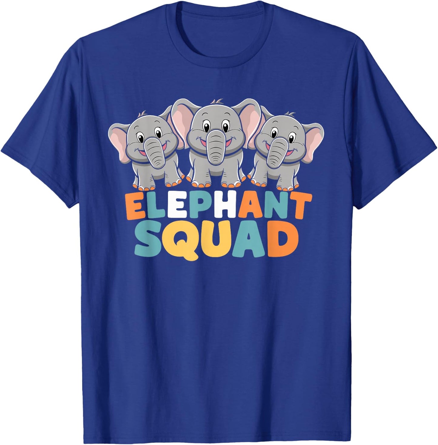 Elephant Squad Design for Elephant Lover Stuff Kids Elephant T-Shirt - T-Shirt | Royal