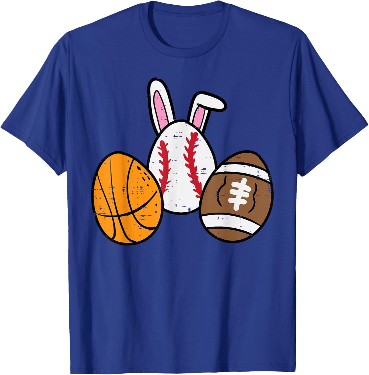 Easter Balls Basketball Baseball Football Boys Kid Men Women T-Shirt - T-Shirt | Royal