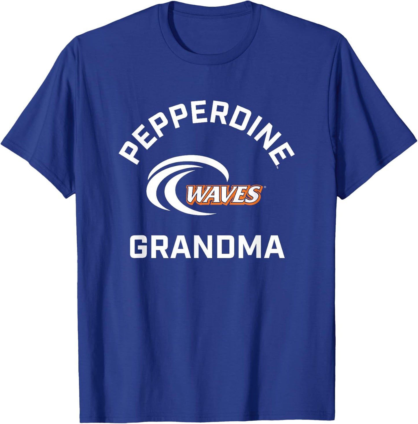Pepperdine University Waves Arched Grandma T-Shirt - T-Shirt | Royal