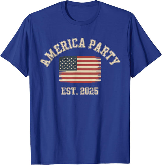 America Party EST. 2025 T-Shirt - T-Shirt | Royal