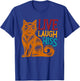Funny Live Laugh Hiss Cat Vintage Design T-Shirt - T-Shirt | Royal