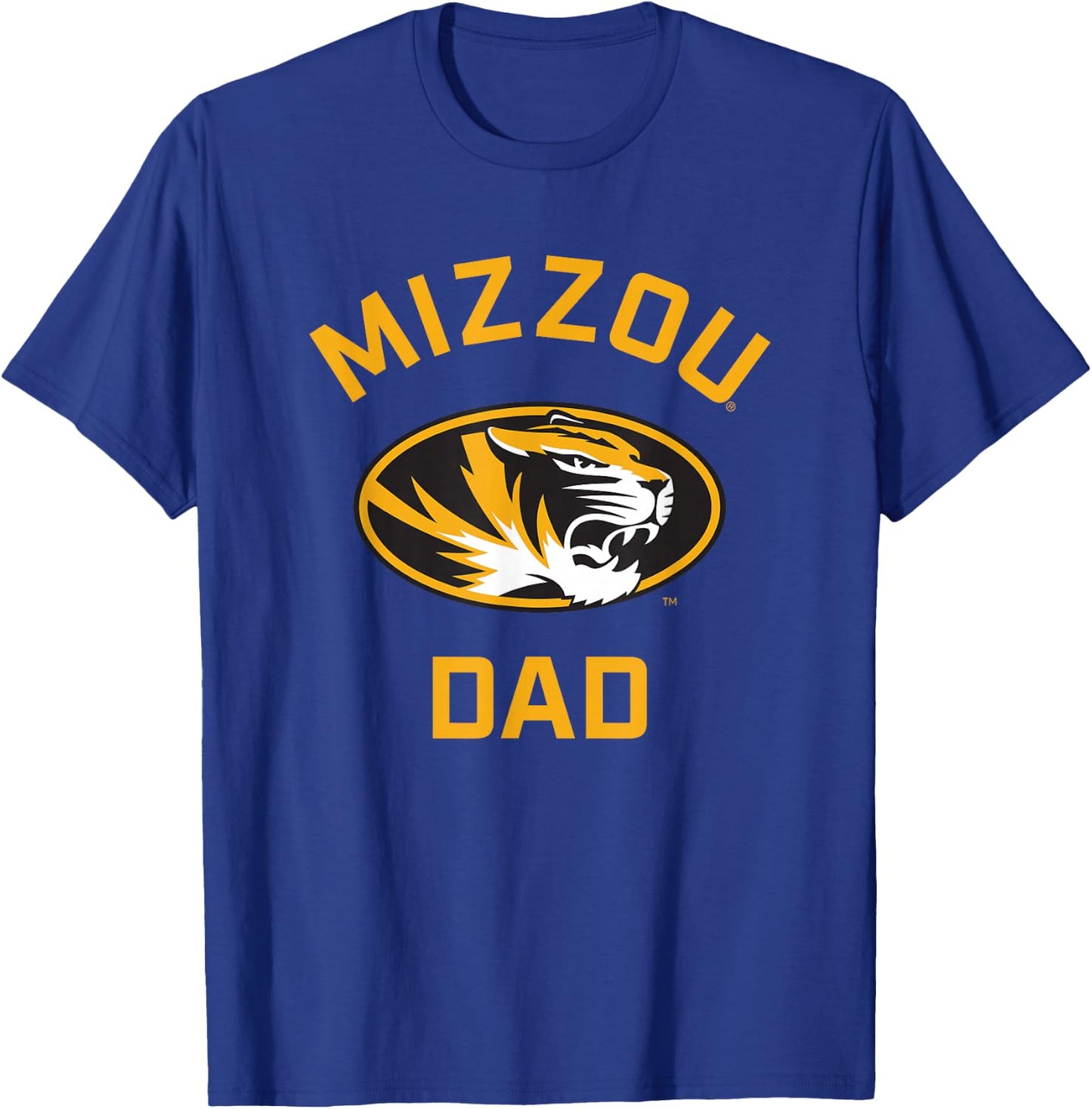 University of Missouri Mizzou Tigers Arched Dad T-Shirt - T-Shirt | Royal