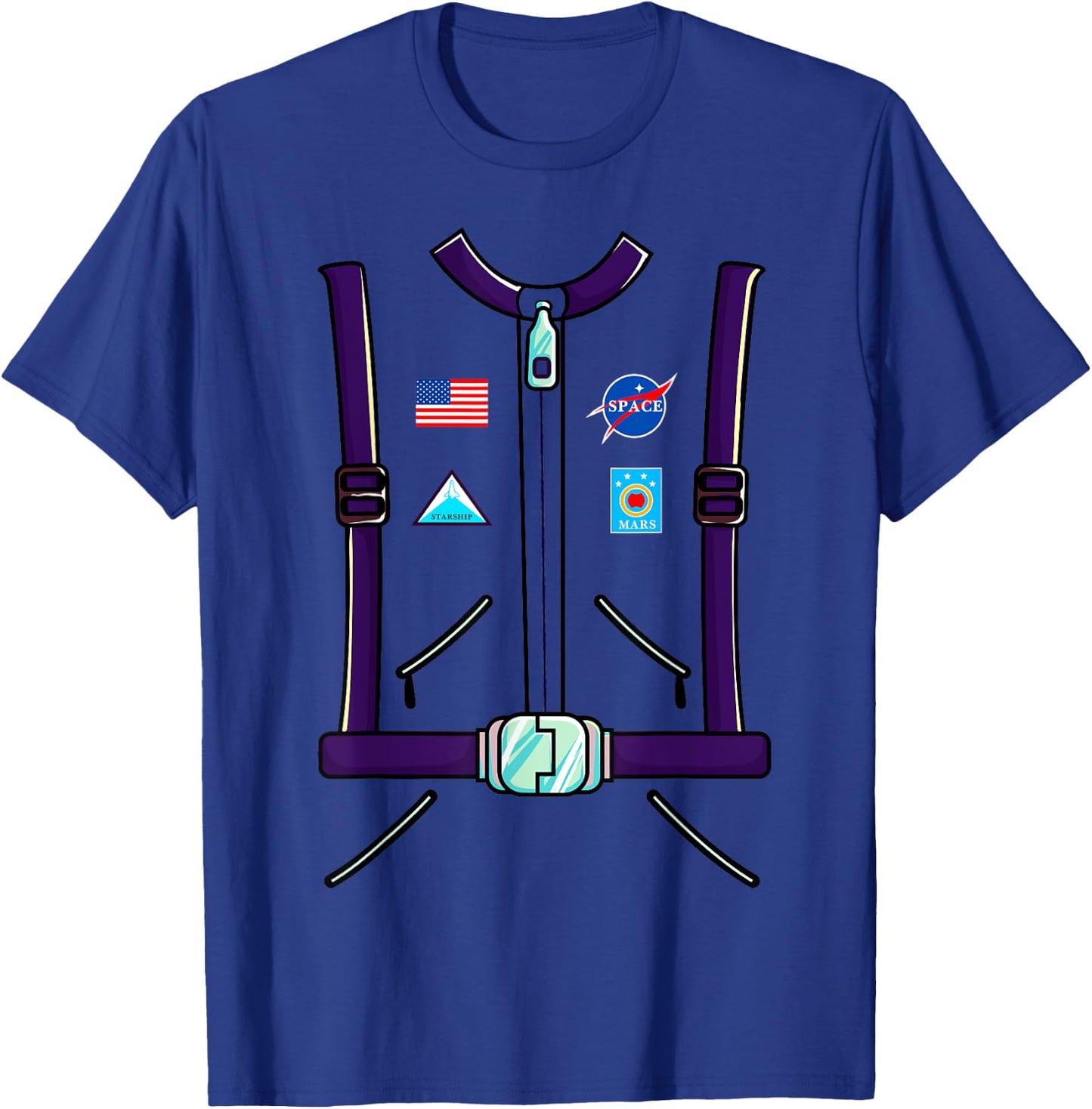 Astronaut Costume Space Suit Adult Men Women Kids Boys T-Shirt - T-Shirt | Royal