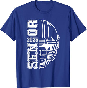 Graduate Senior Class of 2025 Graduation American Football T-Shirt - T-Shirt | Royal