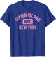 Staten Island New York NYC Gym Style Distressed Pink Print T-Shirt - T-Shirt | Royal