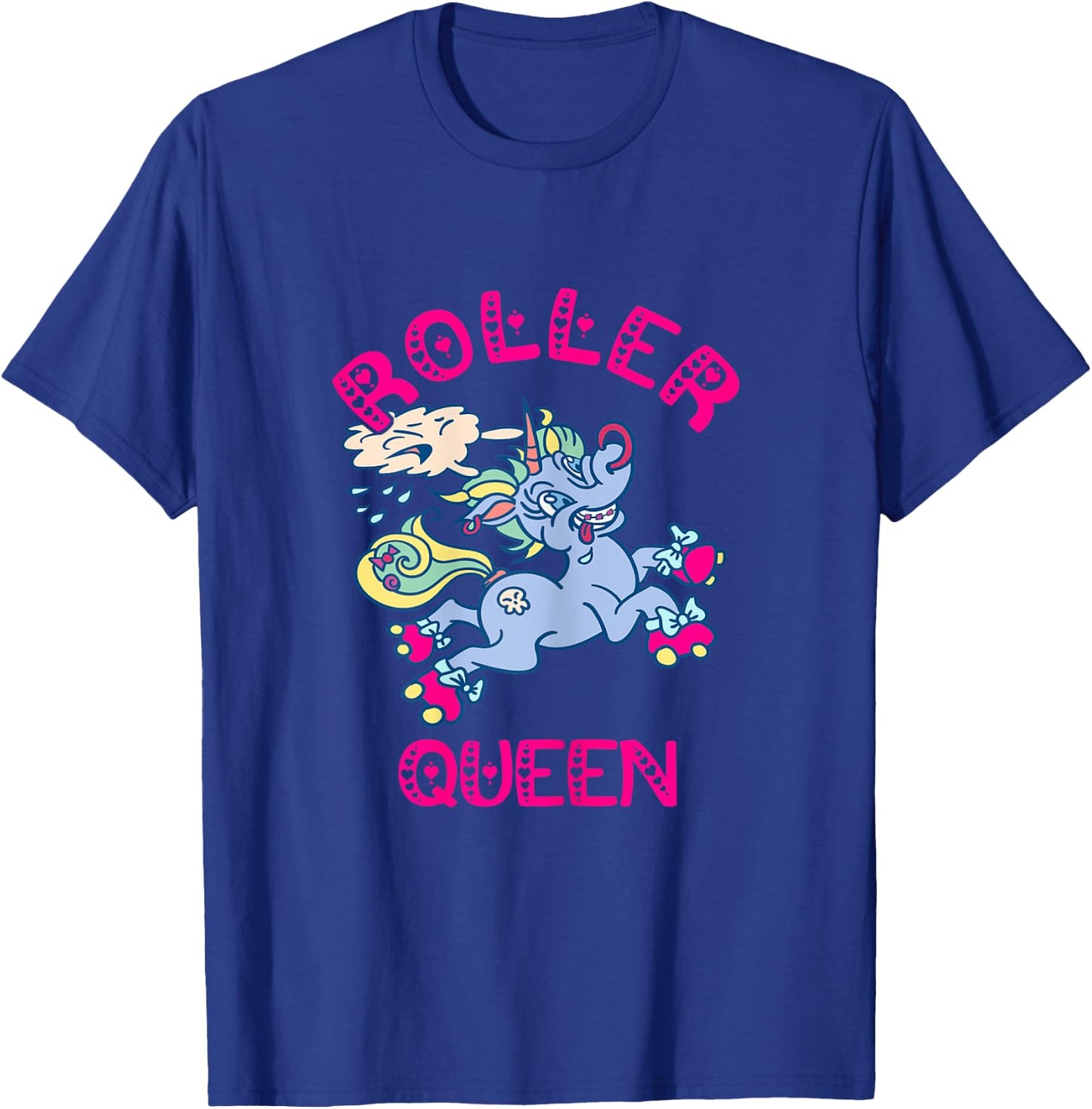 Roller Skates Queen Unicorn Roller Skating Skating Rink T-Shirt - T-Shirt | Royal