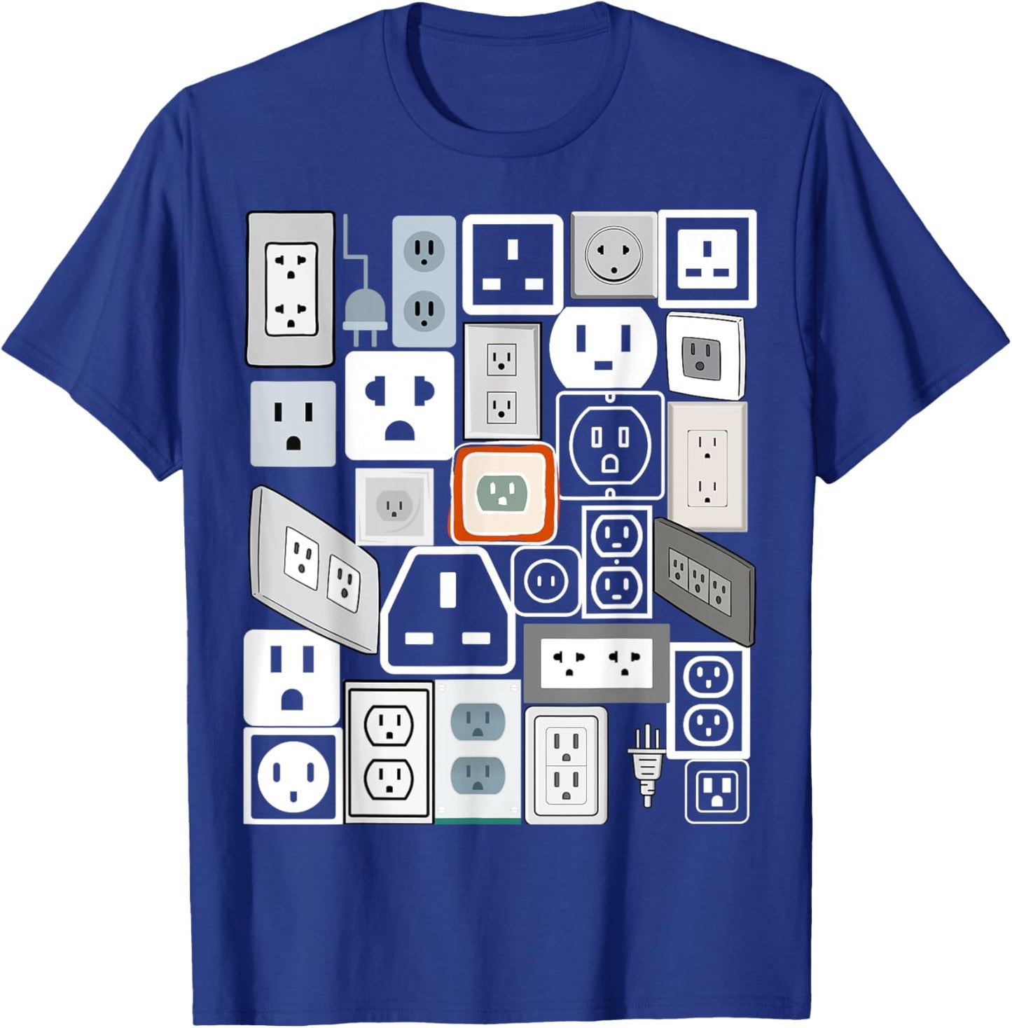 Electrical Outlet Plug and Socket Couples Halloween Costume T-Shirt - T-Shirt | Royal