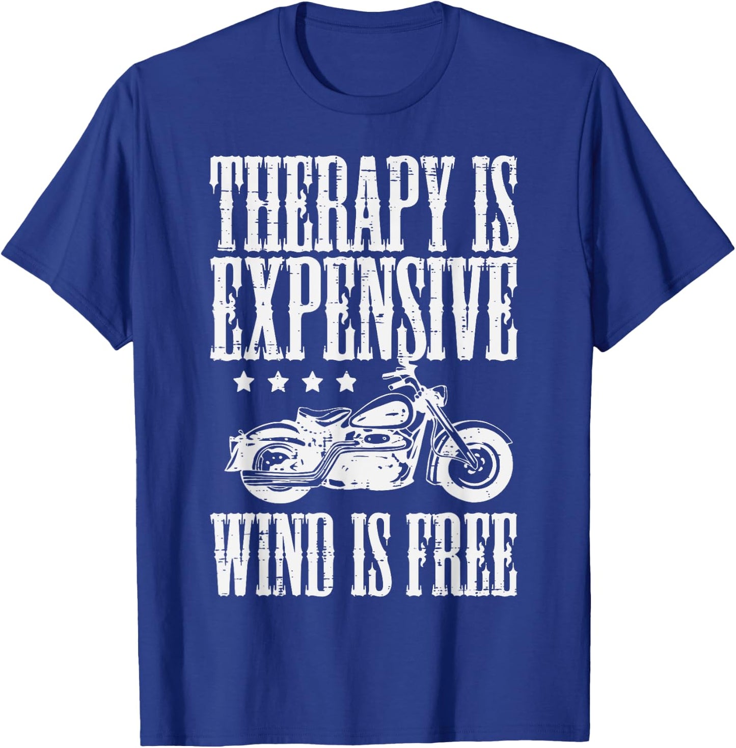 Biker Therapy Is Expensive Wind Free Men Boys Kids Women T-Shirt - T-Shirt | Royal