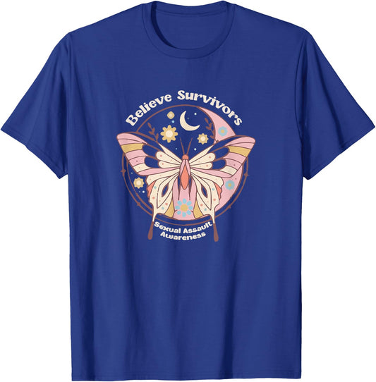 Sexual Assault Awareness Sexual Believe Survivors T-Shirt - T-Shirt | Royal