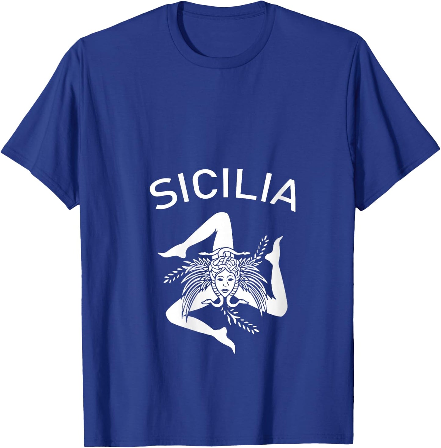 Sicilia Flag Sicily Palermo Italy V-Neck T-Shirt - T-Shirt | Royal