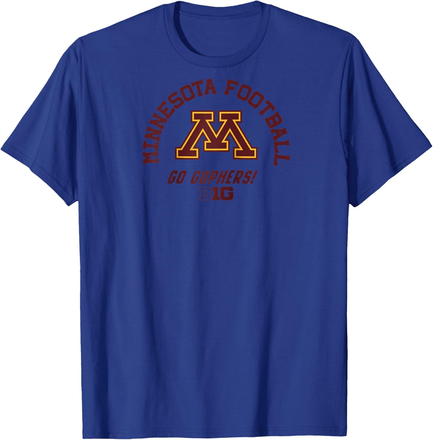 Minnesota Golden Gophers Big 10 Football Logo Raglan Baseball T-Shirt - T-Shirt | Royal