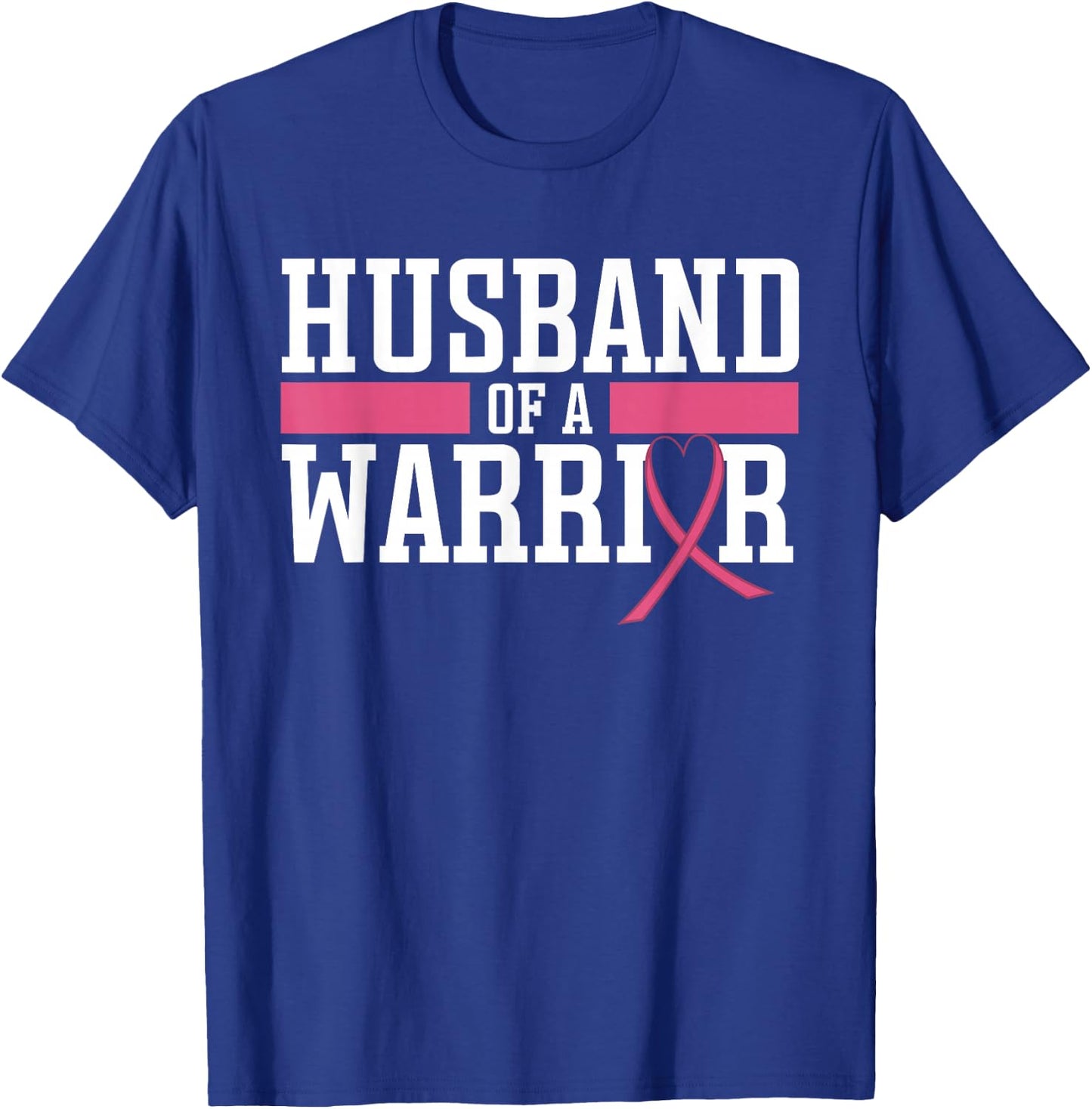 Husband Of A Warrior Breast Cancer Awareness Support T-Shirt - T-Shirt | Royal