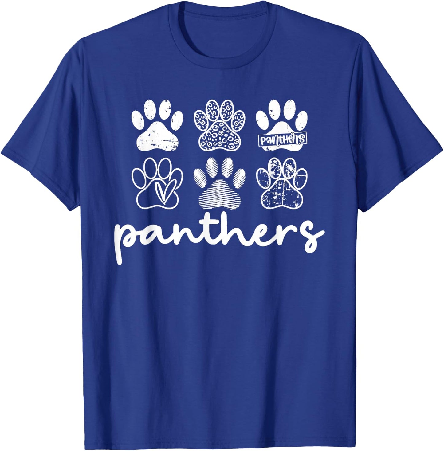 Vintage Panthers School Sports Name Women Kids T-Shirt - T-Shirt | Royal