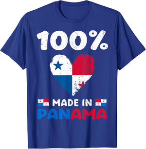 100 Percent Made In Panama Panamanian Boys Girls Kids T-Shirt - T-Shirt | Royal