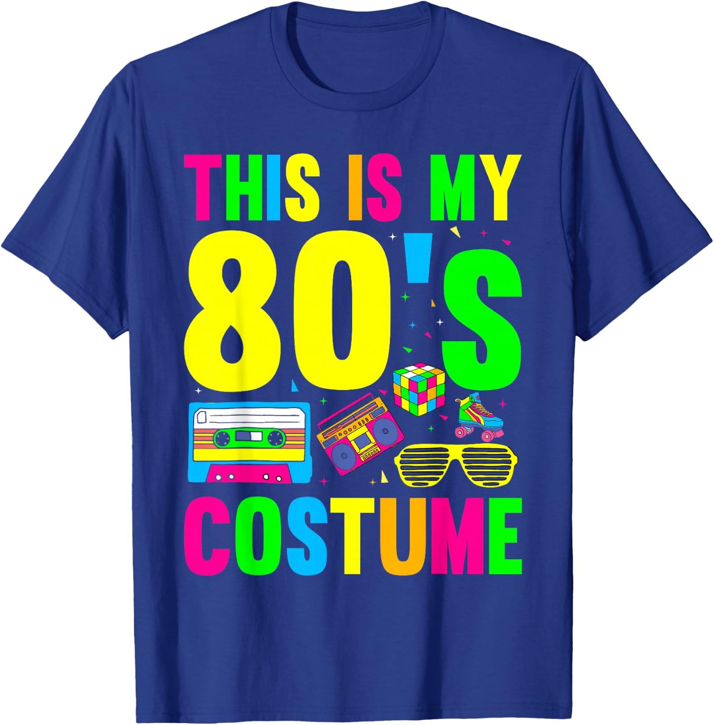 This Is My 80s Costume 80's 90's Party T-Shirt - T-Shirt | Royal