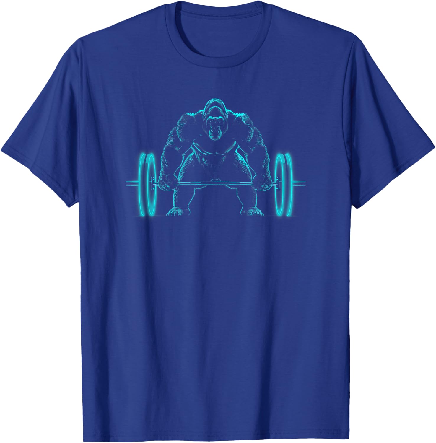 Gorilla Weight Lift Silverback Gorilla T-Shirt - T-Shirt | Royal