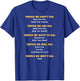 Funny Music Lyrics - Things We Did - We Didn't Do - REAR T-Shirt - T-Shirt | Royal