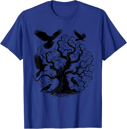 Gothic Raven Tree T-Shirt - T-Shirt | Royal