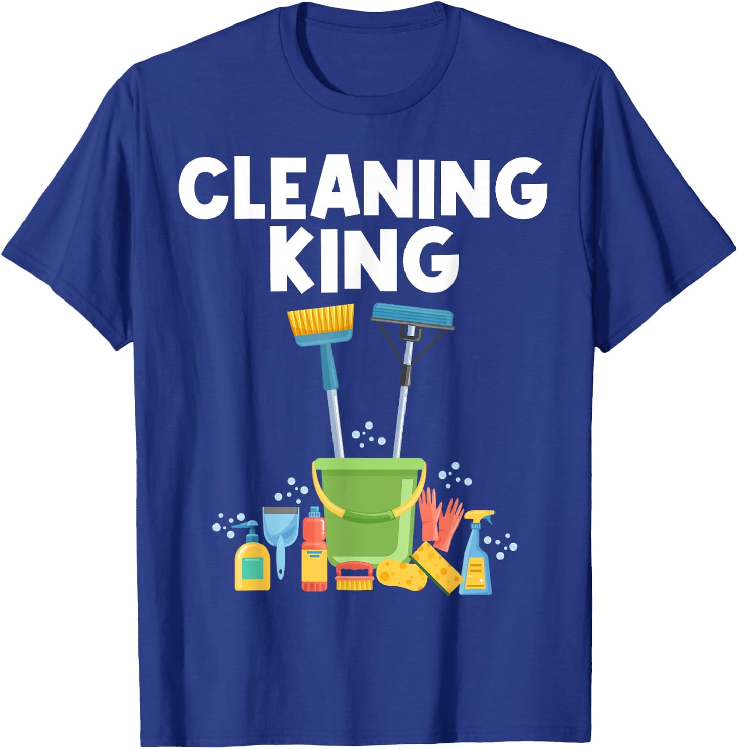 Cleaning Designs Uncle Housekeeping Cleaners Lovers T-Shirt - T-Shirt | Royal