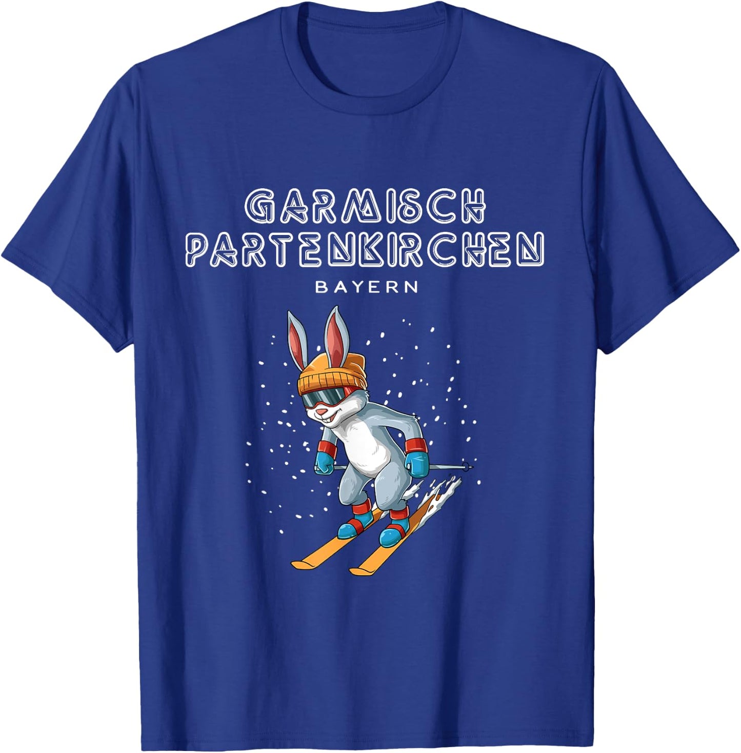 Garmisch Partenkirchen Bayern Germany Ski Rabbit T-Shirt - T-Shirt | Royal