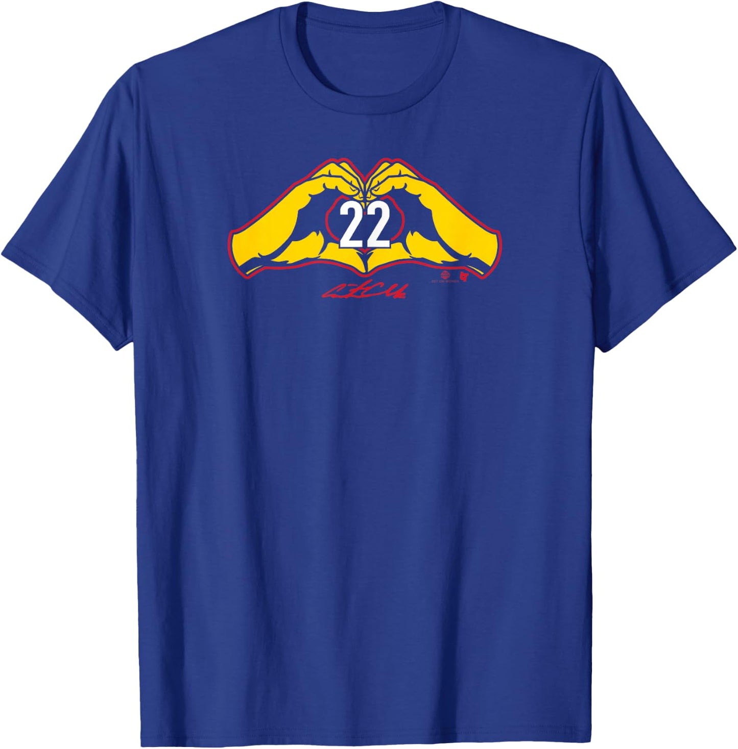 Caitlin Clark: Heart 22 - Indiana Basketball T-Shirt - T-Shirt | Royal