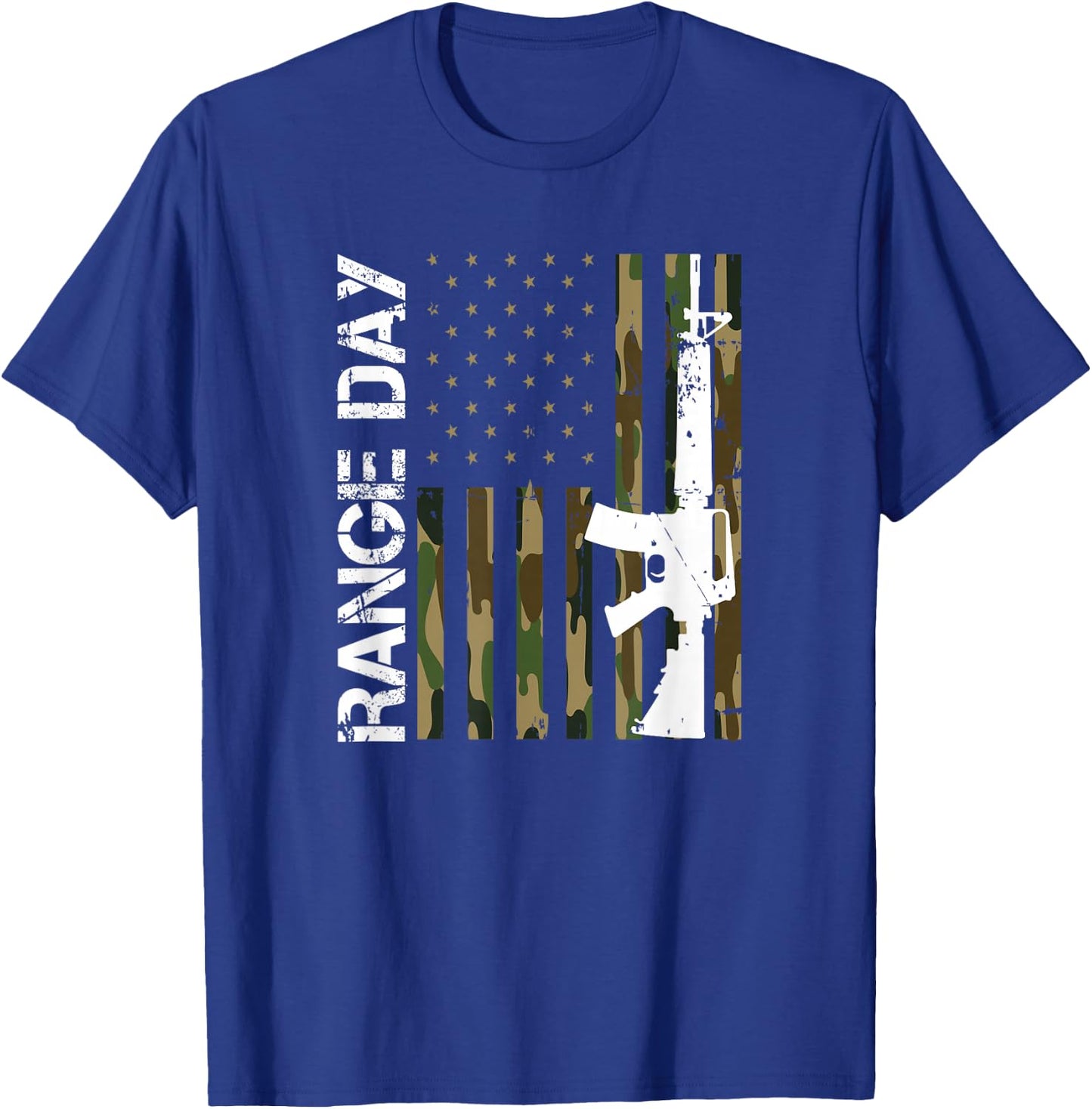 Range Day American Flag Patriotic Shooting Range T-Shirt - T-Shirt | Royal